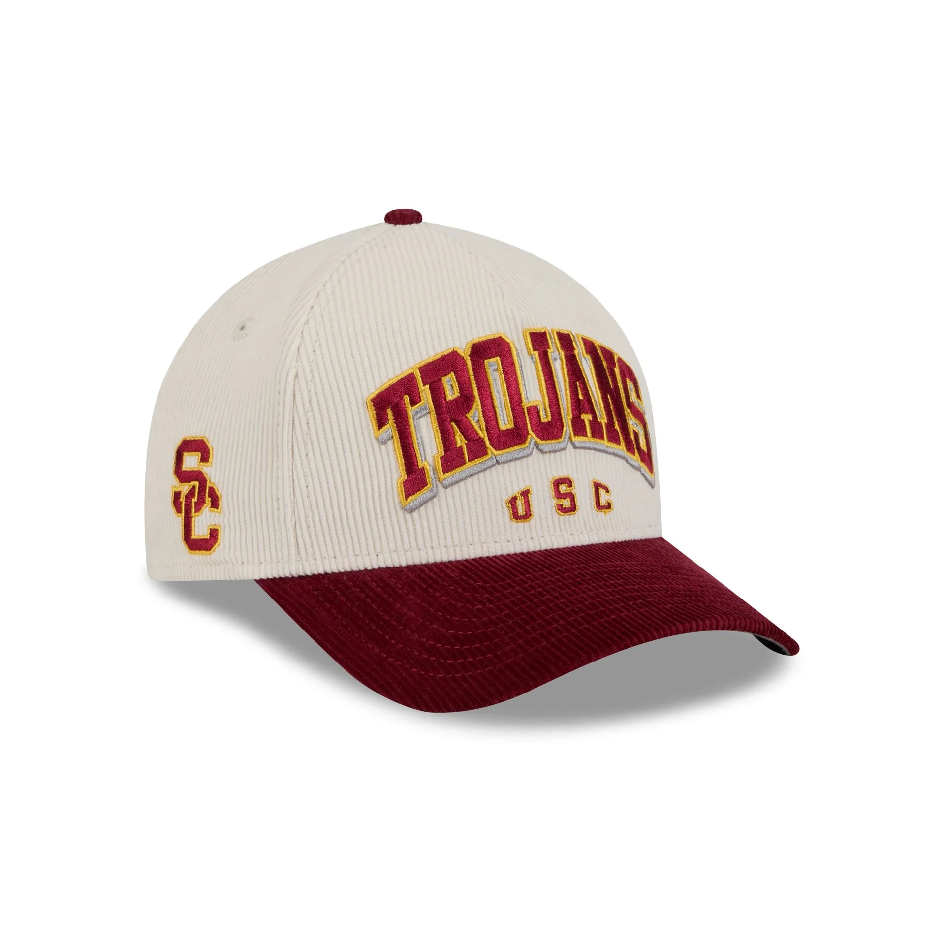 USC Trojans Stacked Corduroy 9FORTY M-Crown A-Frame Snapback Hat
