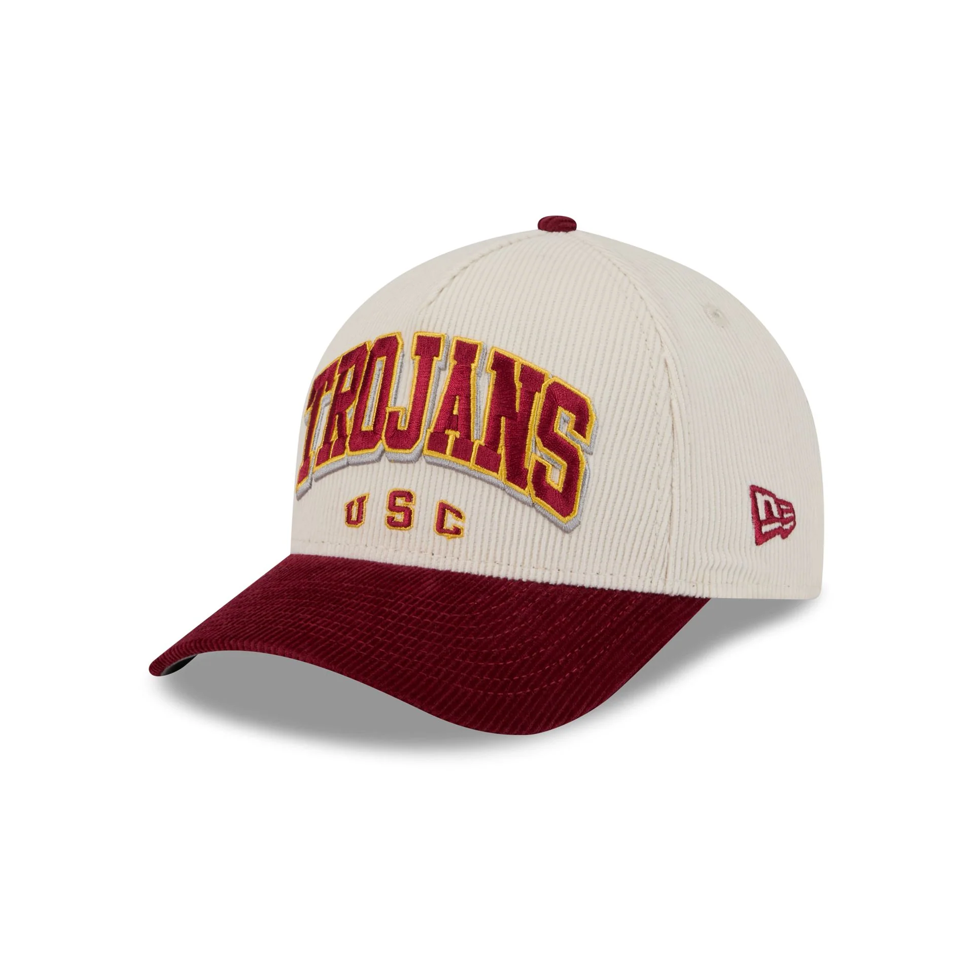 USC Trojans Stacked Corduroy 9FORTY M-Crown A-Frame Snapback Hat - Image 3