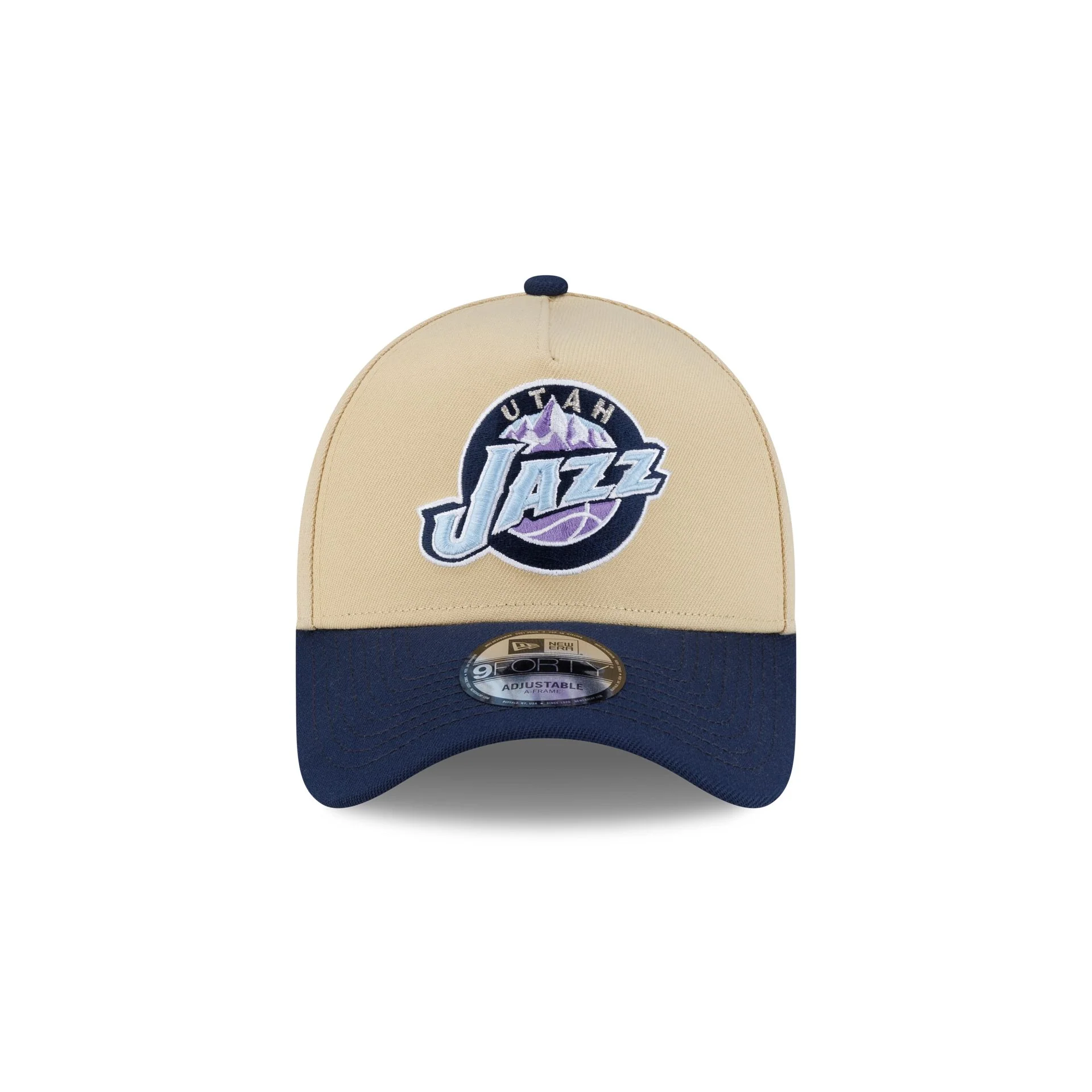 Utah Jazz Hardwood Classics 2000s Gold 9FORTY A-Frame Snapback Hat - Image 2