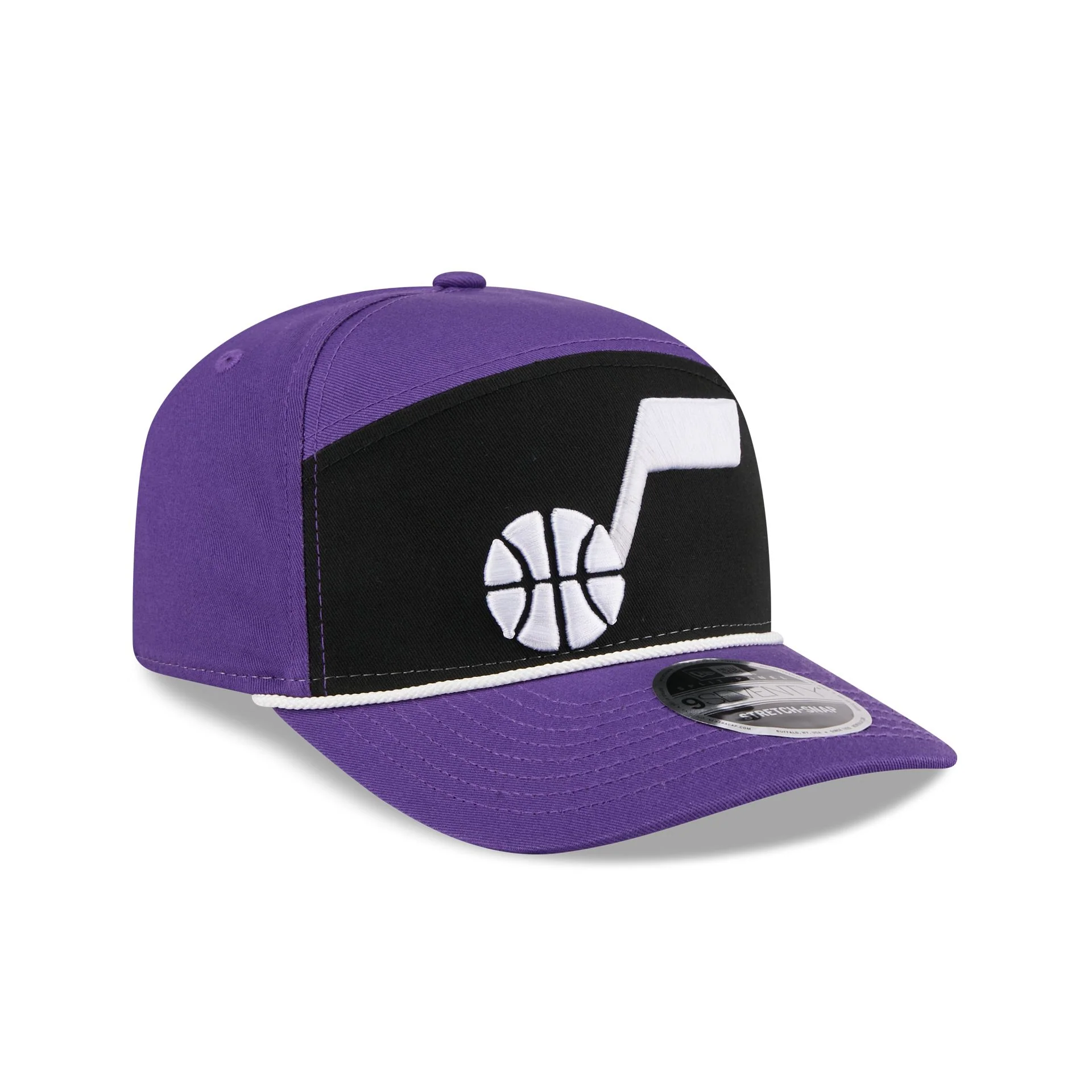 Utah Jazz Split Panel 9SEVENTY Stretch-Snap Hat - Image 3
