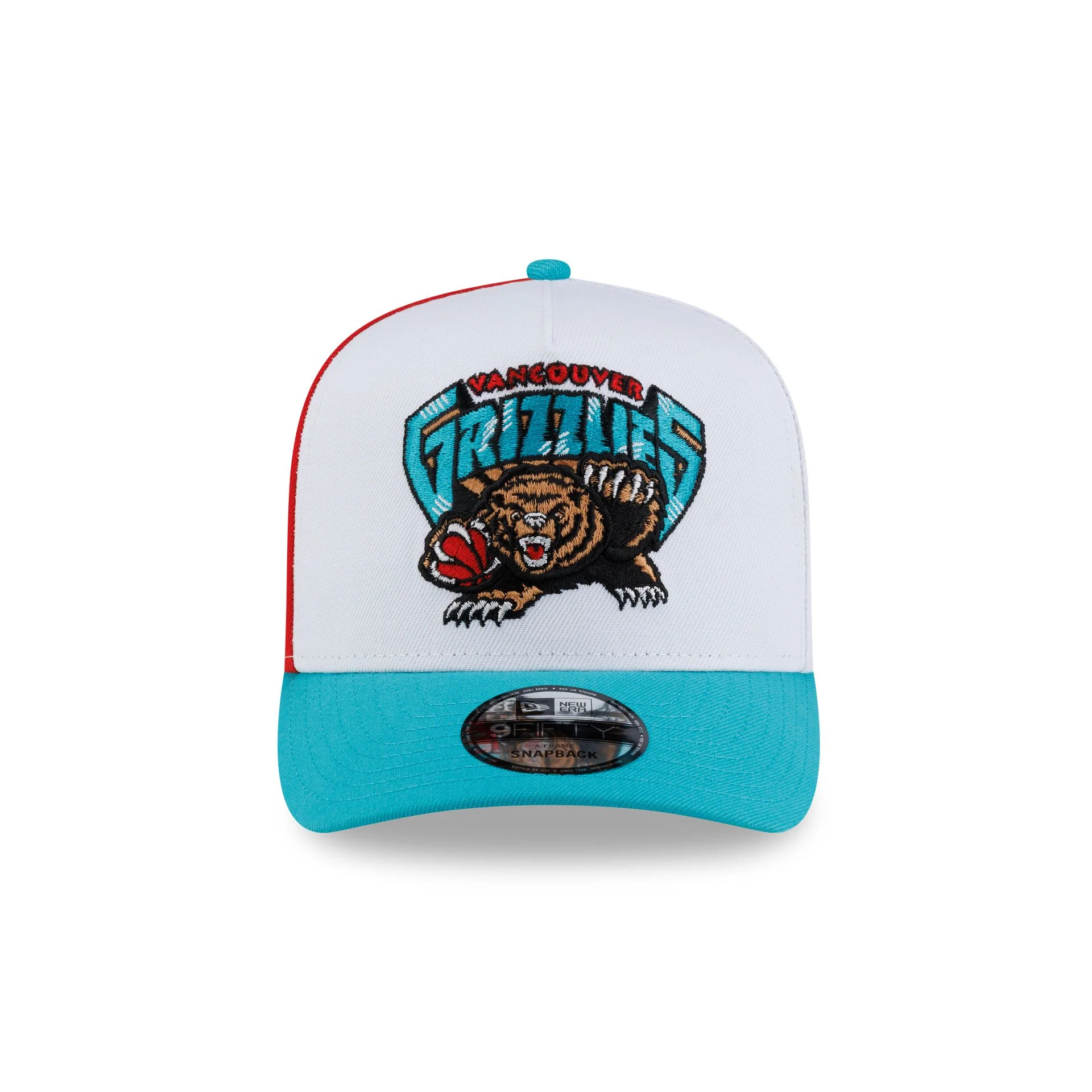 Vancouver Grizzlies Hardwood Classics 90s Panel 9FIFTY A-Frame Snapback Hat - Image 2