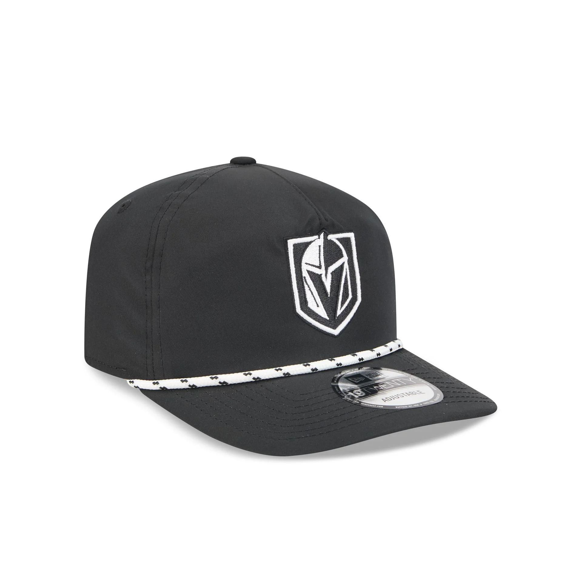 Vegas Golden Knights Black and White Rope 19TWENTY Snapback Hat - Image 3