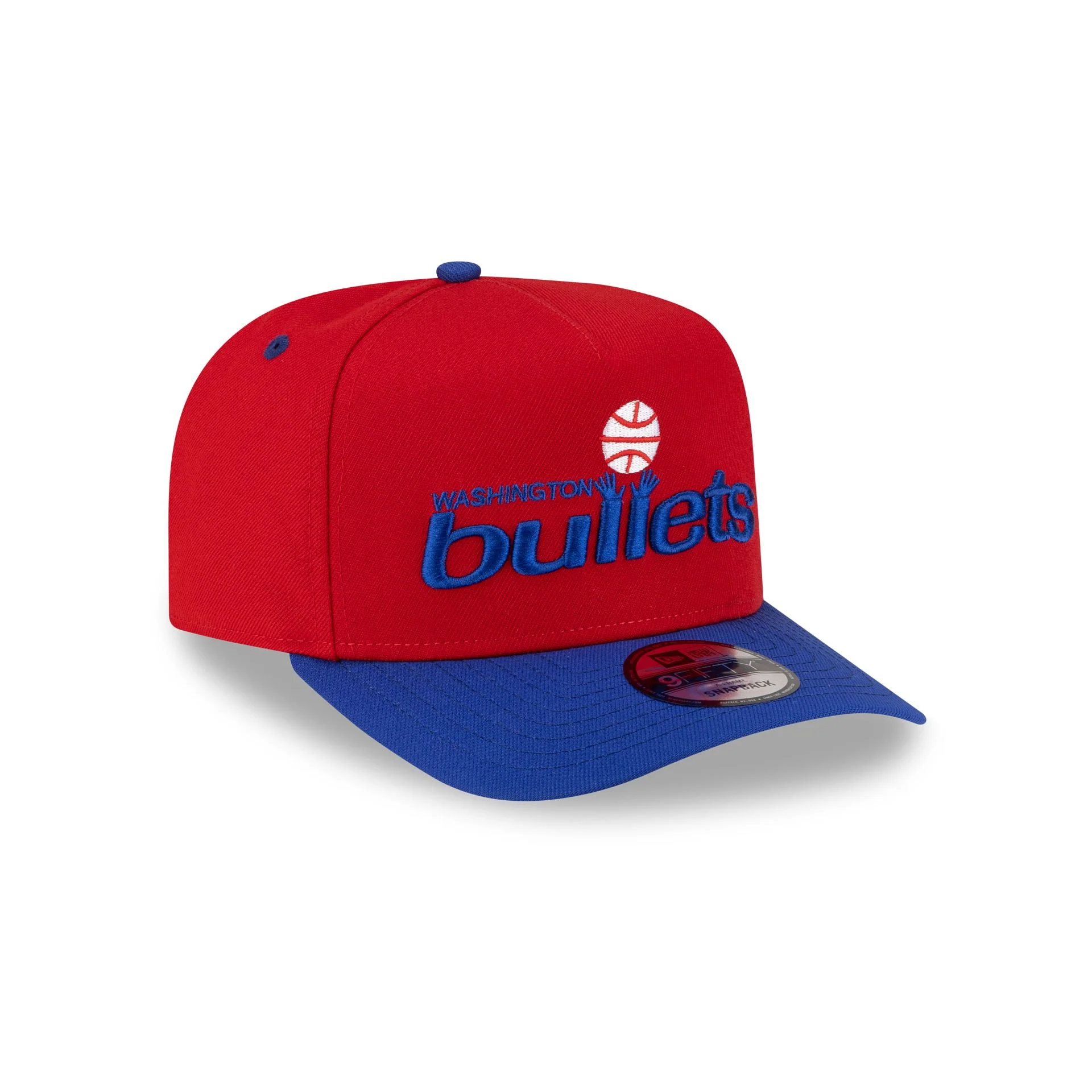 Washington Bullets Hardwood Classics 80s Two Tone 9FIFTY A-Frame Snapback Hat - Image 3