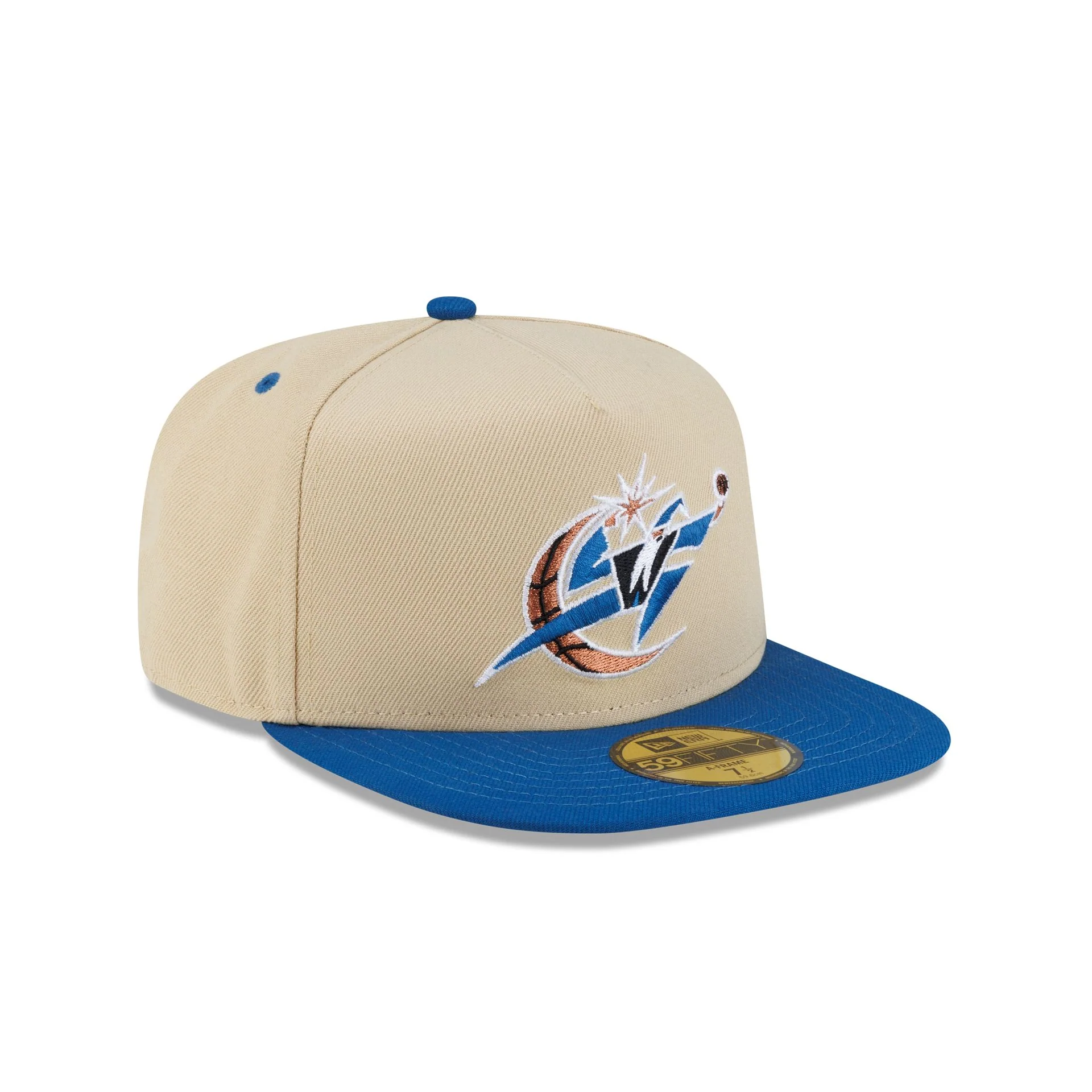 Washington Wizards Hardwood Classics 2000s Gold 59FIFTY A-Frame Fitted Hat - Image 3