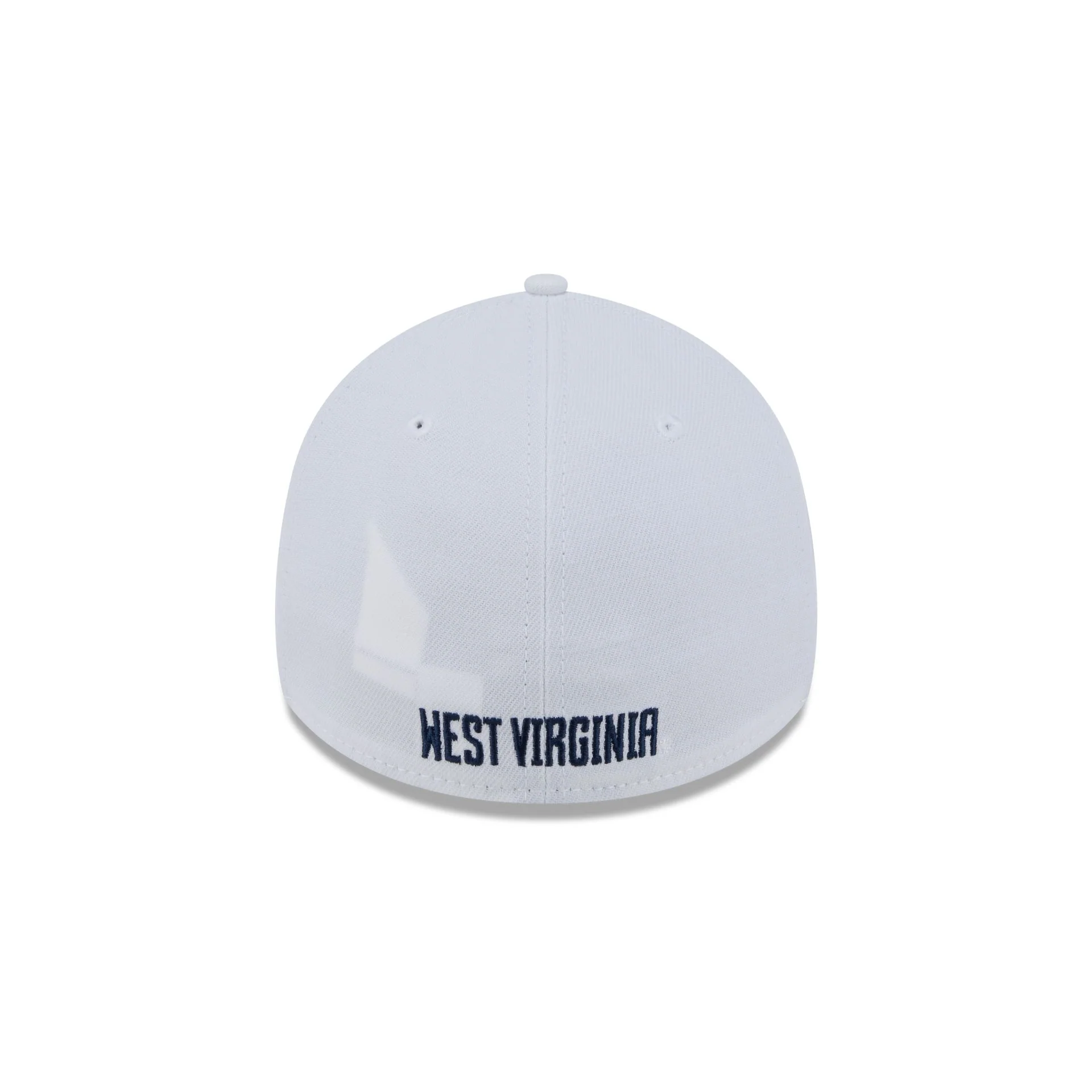 West Virginia Mountaineers Optic White 39THIRTY Stretch Fit Hat - Image 6
