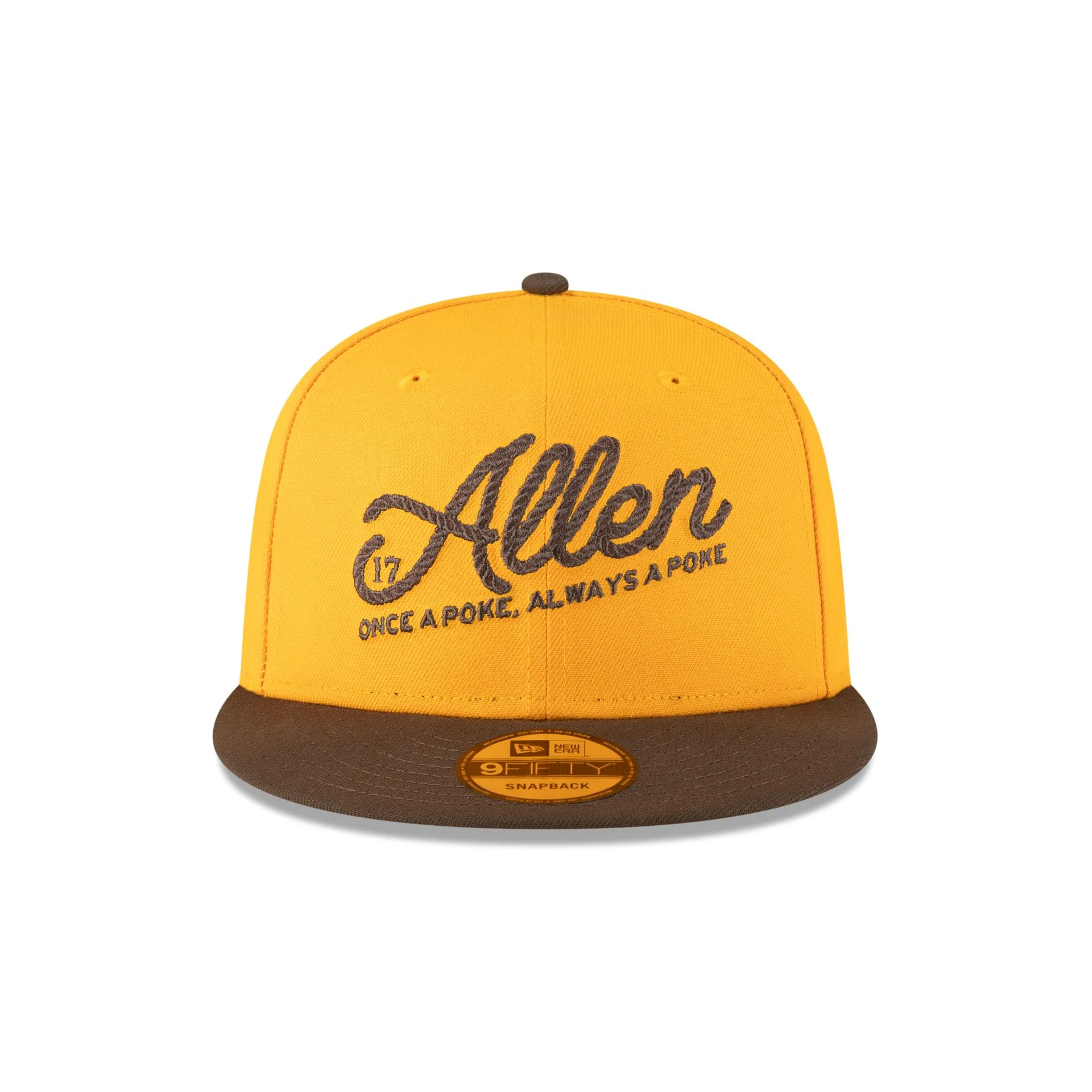 Wyoming Cowboys Josh Allen Jersey Retirement Gold 9FIFTY Snapback Hat - Image 2